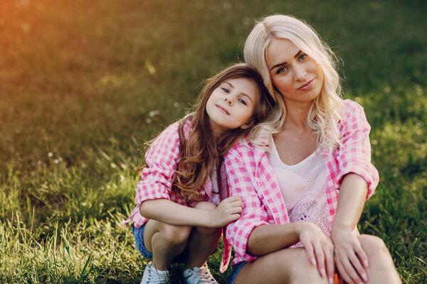 young family mother and daughter