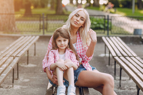 young family mother and daughter