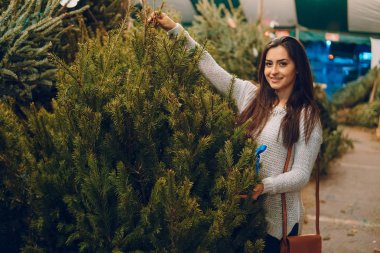 kız ve Noel ağacı