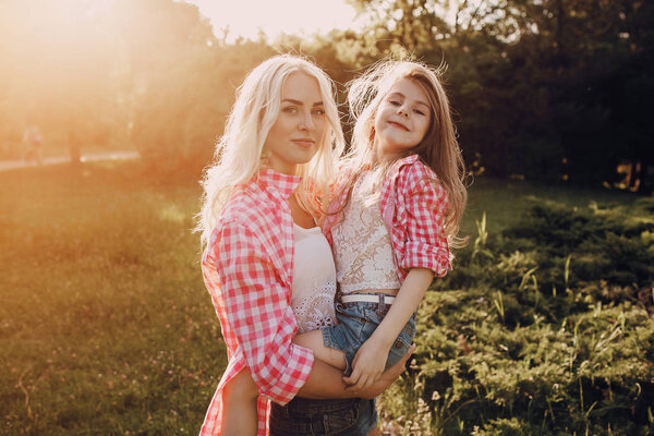 young family mother and daughter