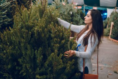 kız ve Noel ağacı