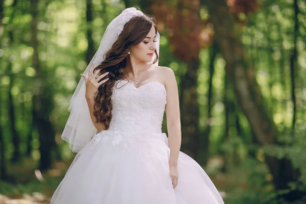 Bride in the forest — Stock Photo, Image