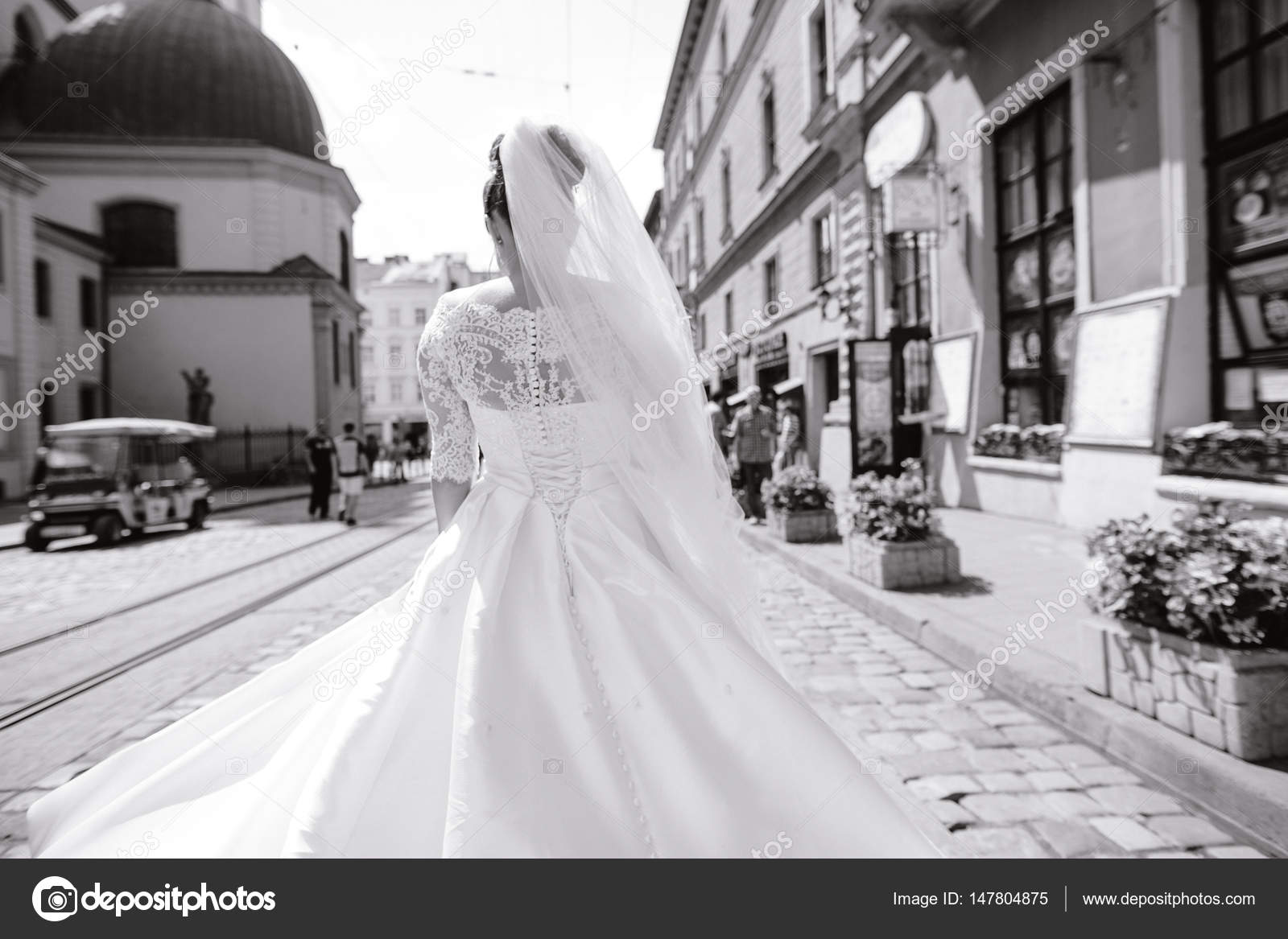 bride in white