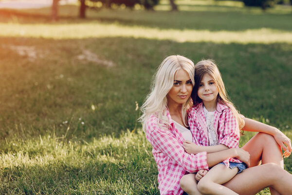 young family mother and daughter