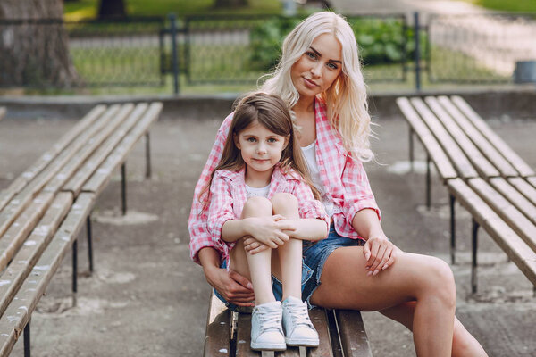 young family mother and daughter