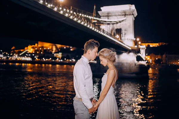 Wedding day in Budapest — Stock Photo, Image