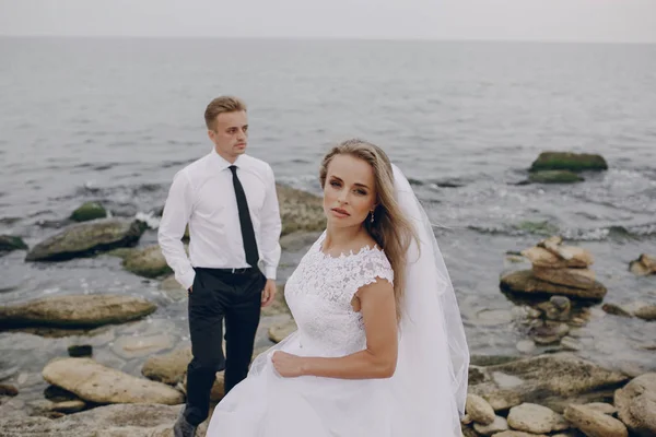 День свадьбы в Одессе — стоковое фото