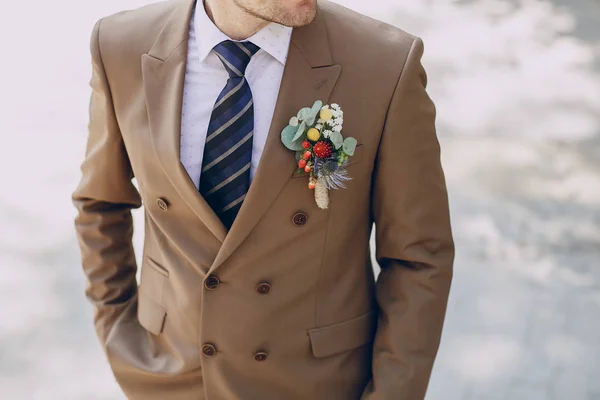 Groom wedding suit — Stock Photo, Image