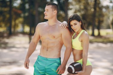 Güzel sportif Çift