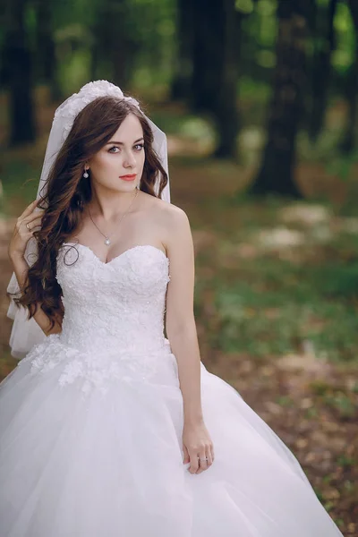 Bride in the forest — Stock Photo, Image