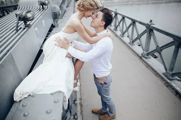 Hochzeitstag in Budapest — Stockfoto