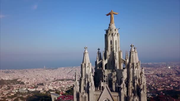 Montagna Tibidabo, Barcellona, Catalogna, Spagna . — Video Stock