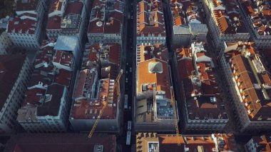 Gökyüzü görünümü Lizbon büyüleyici şehir ve onun downtow