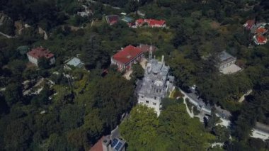 Drone dağın Pena National Palace romantik Sintra