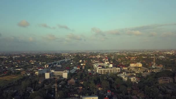 Antenowe chmury lato Bali Kuta — Wideo stockowe