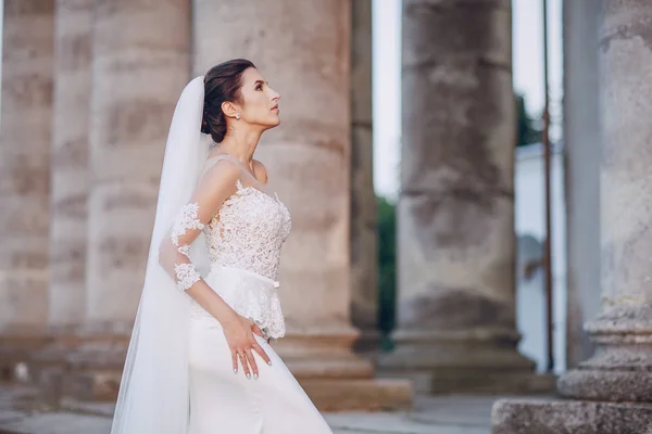 Novia vestida de blanco — Stockfoto