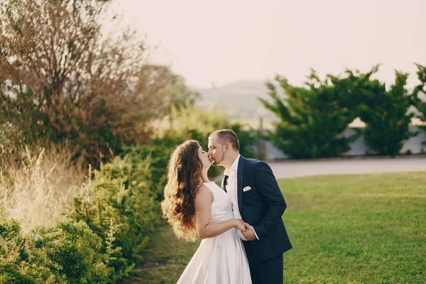 Novios en la naturaleza —  Fotos de Stock