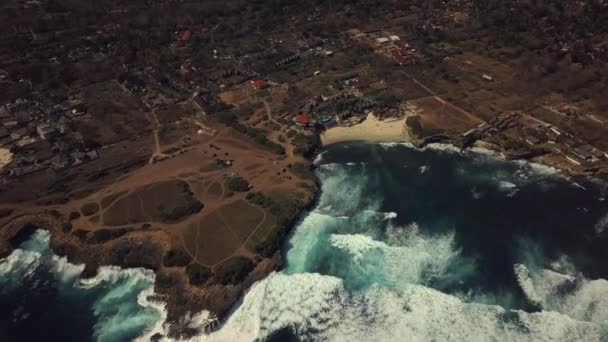 Beautiful blue ocean in bali indonesia — Stock Video