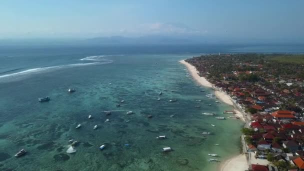 인도네시아 발리에서에서 아름 다운 푸른 바다 — 비디오