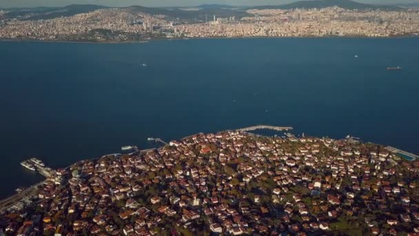 Vista de la isla principe en Estambul Turquía — Vídeo de stock