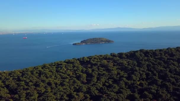 Vue sur l'île princière à Istanbul Turquie — Video