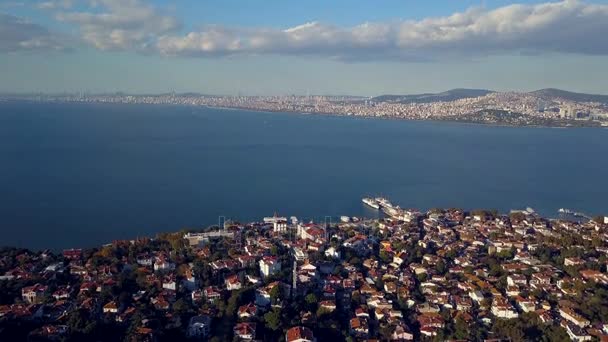 Pemandangan pulau pangeran di Istanbul Turki — Stok Video