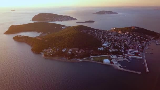 Pemandangan pulau pangeran di Istanbul Turki — Stok Video