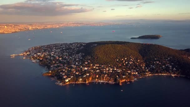 Vista dell'isola del principe in Turchia — Video Stock