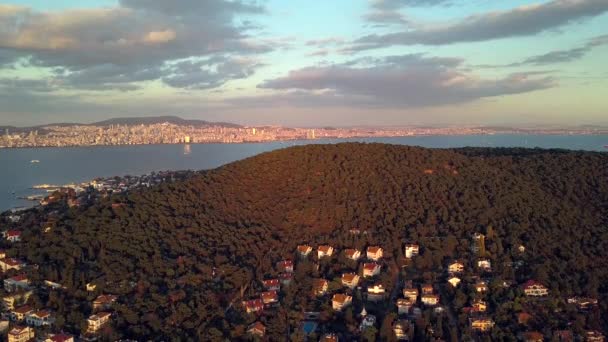 Vista de la isla principe en Estambul Turquía — Vídeo de stock