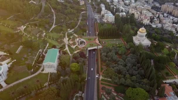 Flyover of a park in israel during the summer — Stock Video