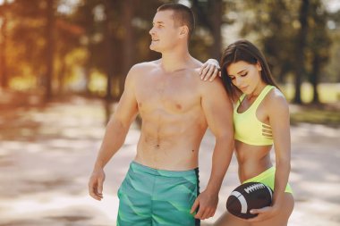 Güzel sportif Çift