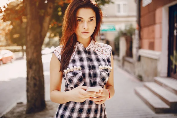 Beautiful girls on the street — Stock Photo, Image