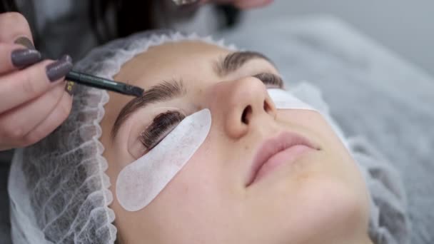 Dem Meister sterben die Wimpern — Stockvideo