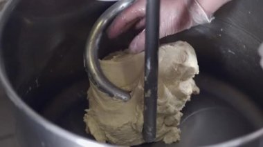 The pastry has been mixed in a bowl