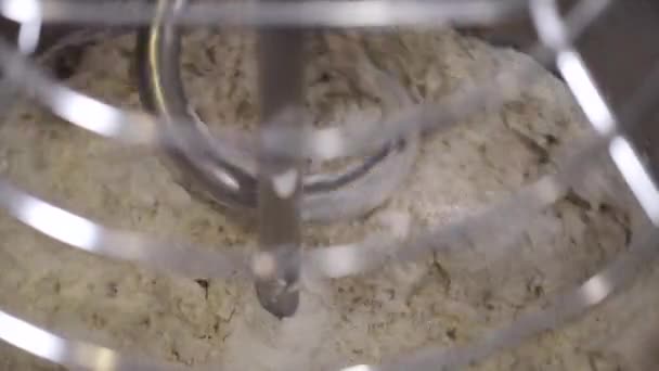 Ingredients for the dough are mixed together — Stockvideo