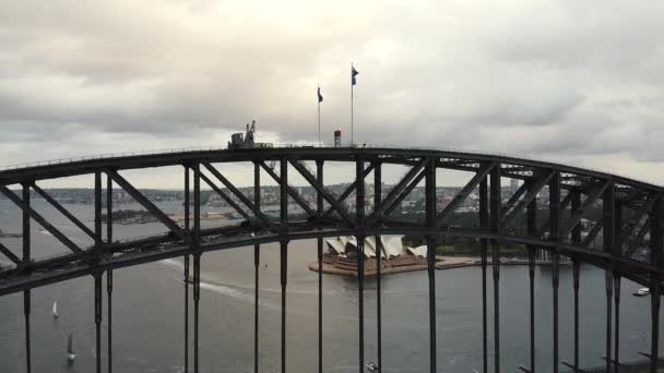 Panoramatický pohled na Sydney — Stock video