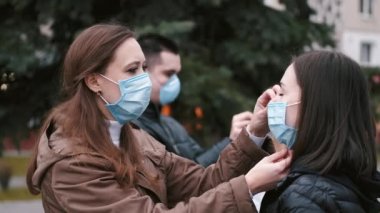People are wearing protective masks from virus