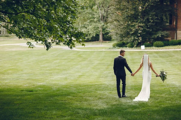 Elegante coppia di nozze — Foto Stock