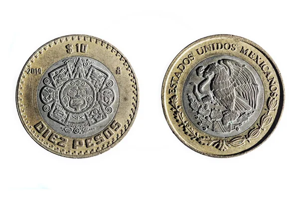 Ten mexican pesos — Stock Photo, Image