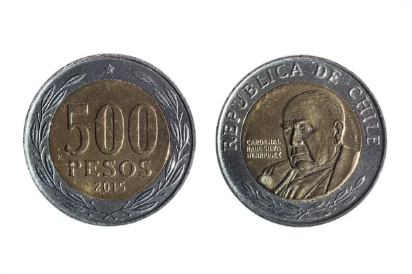 Moneda chilena de quinientos pesos — Foto de Stock
