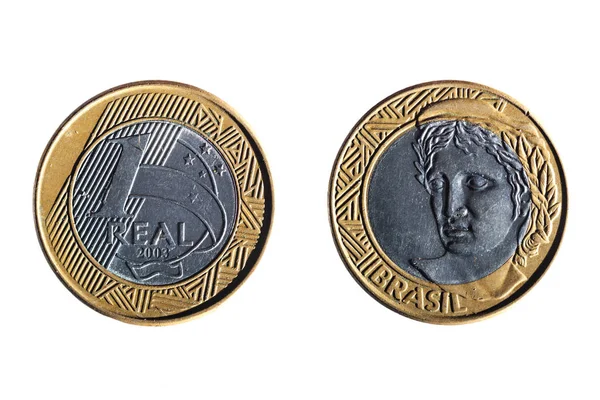 Brazilian real coin — Stock Photo, Image