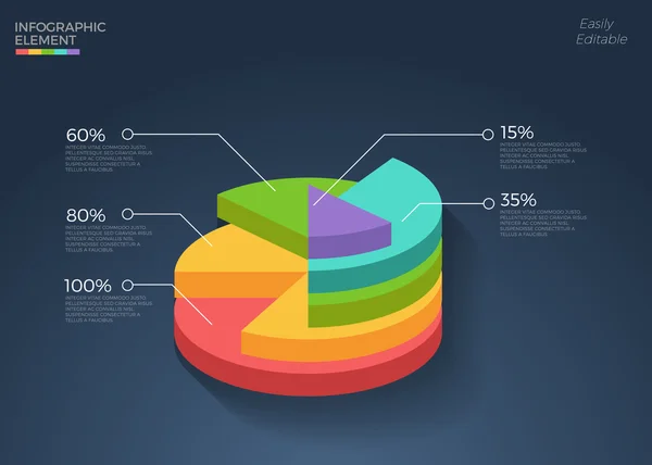 Business infographics element template illustration design — Stock Vector