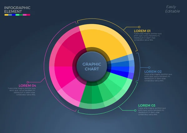 Üzleti infographics sablon illusztráció statikai — Stock Vector