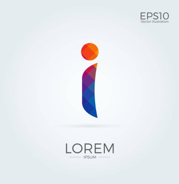 Ben mektup Logo Simge mozaik desen tasarım şablonu öğesi