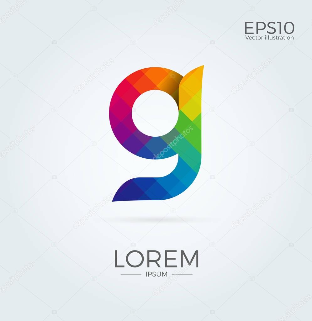 Letter Logo Icon Abstract Mosaic Pattern Design template Element isolated in white background