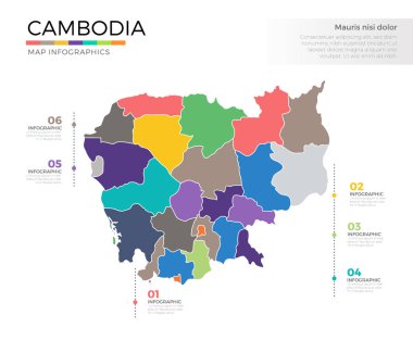  Kamboçya ülke harita 