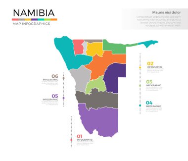 Namibya ülke harita