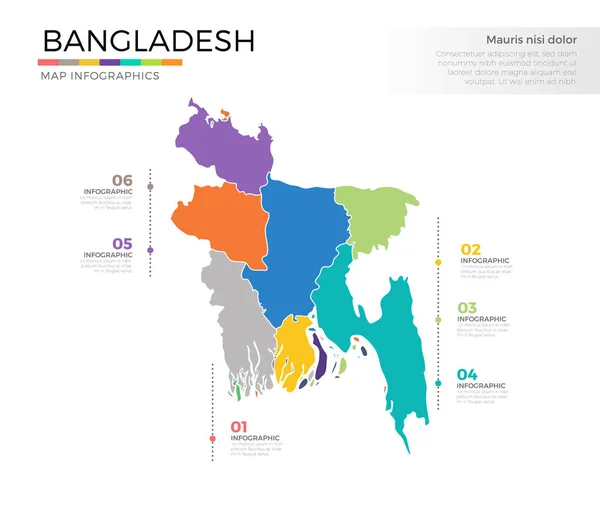 Bangladesh-Landkarte — Stockvektor