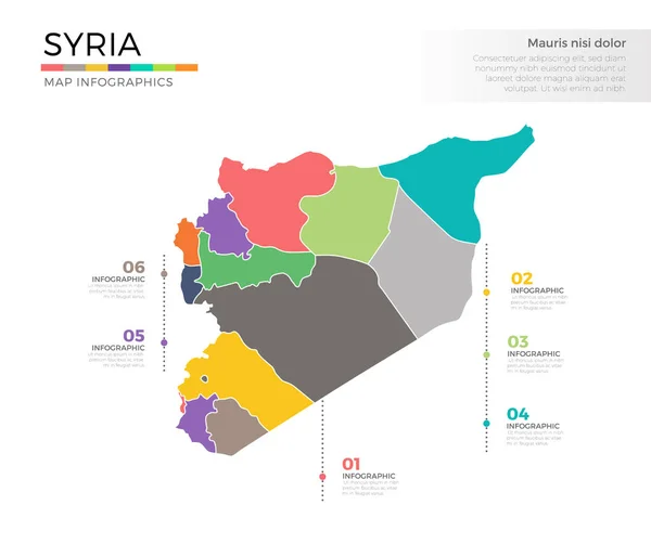 Syrien landkarte — Stockvektor