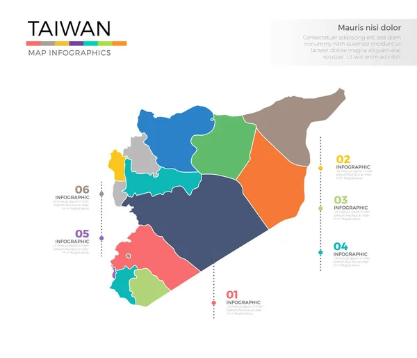 Taiwan-landkarte — Stockvektor